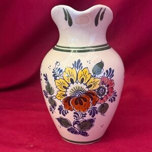 Hand-Painted Delft Polychrom Bols Floral Pitcher